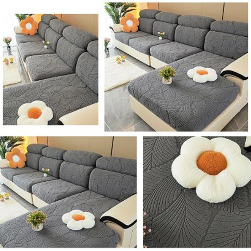 Thicken Sofa Seat Cushion Cover Jacquard Chair Cover Sofa Slipcover Stretch Adjustable Sofa Cover Pets Kids Furniture Protector 3