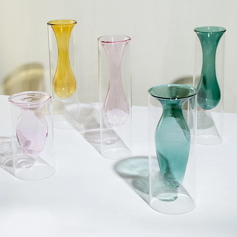 

Plant Modern Vase Table Terrarium Design Novelty Vases Original Minimalist Art Aesthetic Vasos Para Flores Home Decoration
