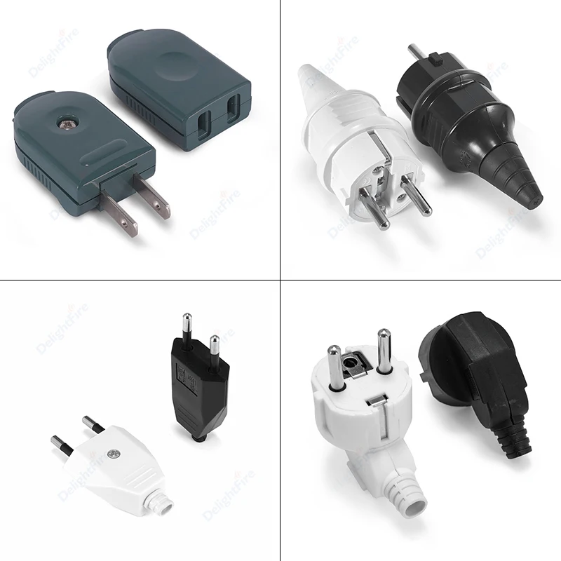 Adattatore Per Spina Us/Eu/Au Presa Di Ricambio Maschio Presa Elettrica Schuko Jp Ricaricabile Connettore Euro Per Cavo Di Prolunga Di Alimentazione