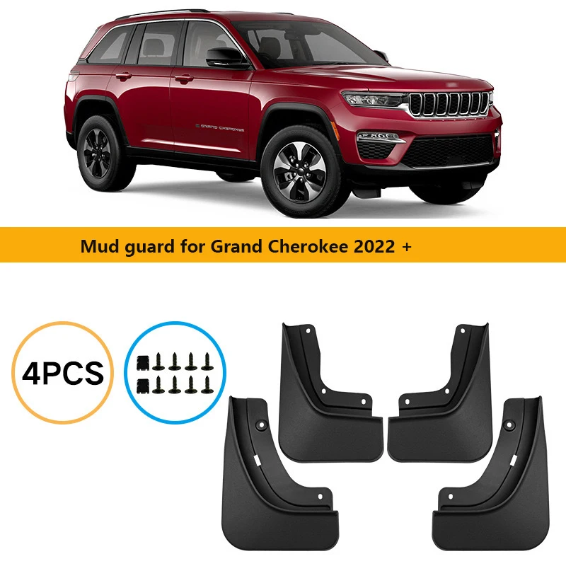 

Car Molded Mud Flaps For Grand Cherokee 2022 2023 Splash Guards Mudguards Mudflap Car Accessories