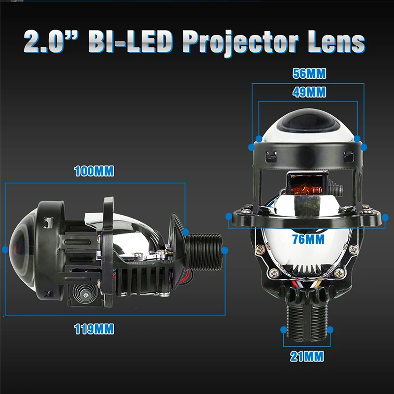 Mini Linsen 2,0 inch Bi-led Projektor Linsen Tuning H7 H4 9005