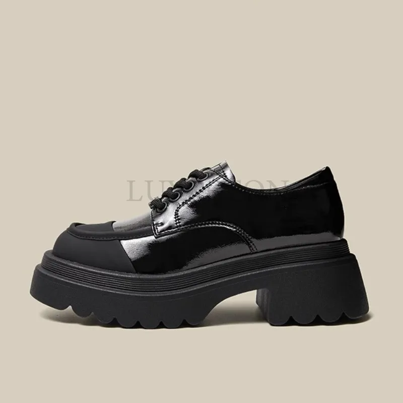 Women Shoes Autumn Round Toe Black Flats Loafers with Fur Casual Female Sneakers Ladies' Footwear Oxfords  Clogs  Platform  Fall