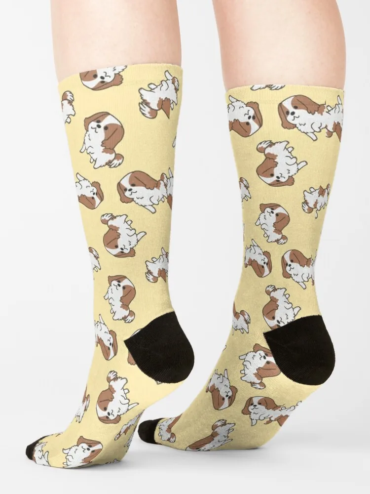 King Charles Spaniel Pattern Socks kids socks black socks Men Socks Women's