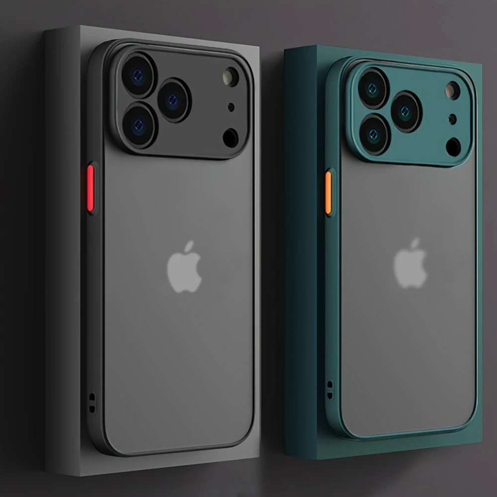 Translucent Armor Shockproof Silicone Bumper Phone Case with Matte Finish
