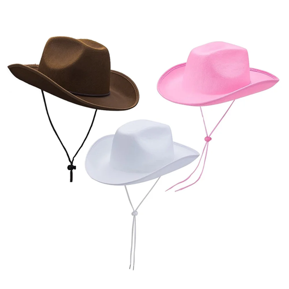 

Cowboy and Cowgirl Hat Set for Men Women Western Theme Party Decorations Cosplay Costume Wedding Last Redeo Decor