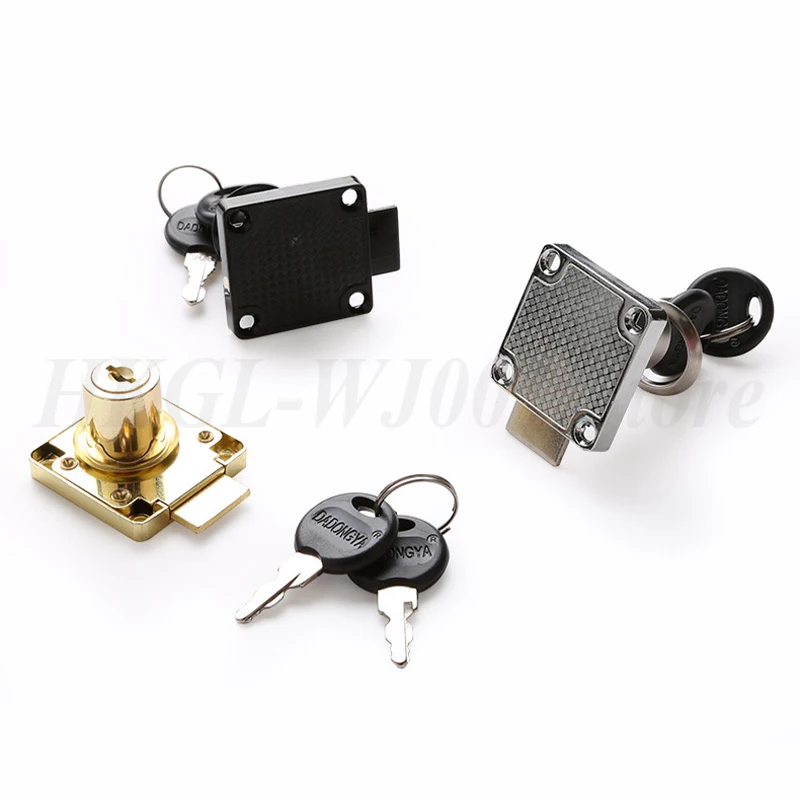 1PC Thickened Zinc Alloy Cabinet Lock Drawer Lock 2 Keys Mailbox Office Desk Cabinet Door Furniture Hardware Cabinet Door Lock Drawer Lock