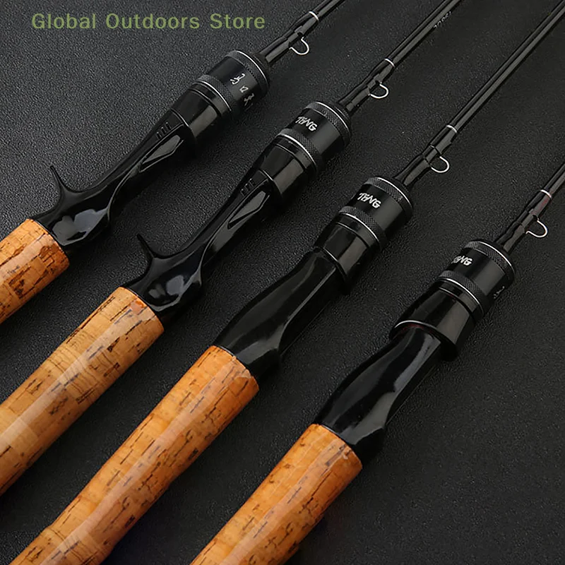 Canna Da Pesca Ultraleggera In Fibra Di Carbonio Spinning/Casting Lure Pole Bait Wt 1.5-9G Line Wt 3-6Lb Manico In Legno Canne Da Pesca Veloci