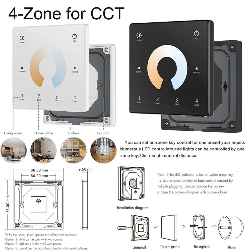 2CH TUYA WIFI smare ledes dimmer WT1 RF 2.4G érintse Zárkózott dimming DC12V-36V 5050 Tengericső WW/CW/CCT ledes csík ligh számára alexa Google kereső