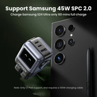 【US Plug】UGREEN 65W 30W GaN Charger Robot Design PD3.0 Fast Charger QC4.0 3.0 PPS for iPhone 17 16 15 Pro Macbook Laptop Table - Image 6