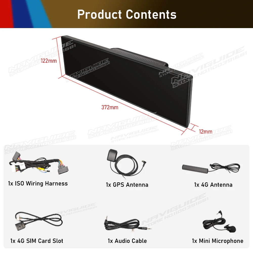 NAVIGUIDE 14.9'' Android13 Wireless Carplay Auto For BMW 5 Series F10 LHD 2011- CIC NBT Car Radio Navi Multimedia Player GPS