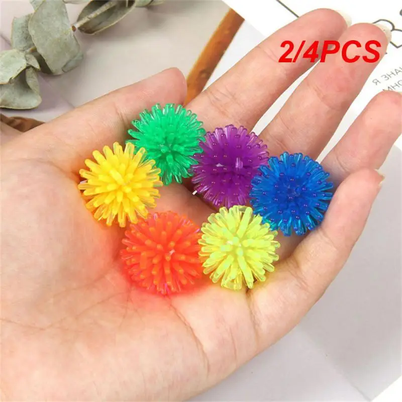 

2/4PCS Massage Ball Bouncy Soft Toy Massager Yoga Foot Massage Ball Hedgehog Mini Massage Ball Decompression Toys Pet Products