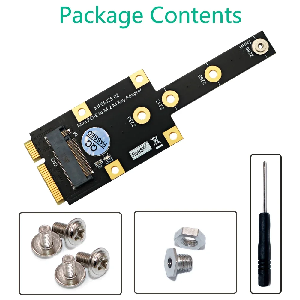 

Новая версия M.2 NGFF nvme M-key SSD к Мини PCI- E адаптеру