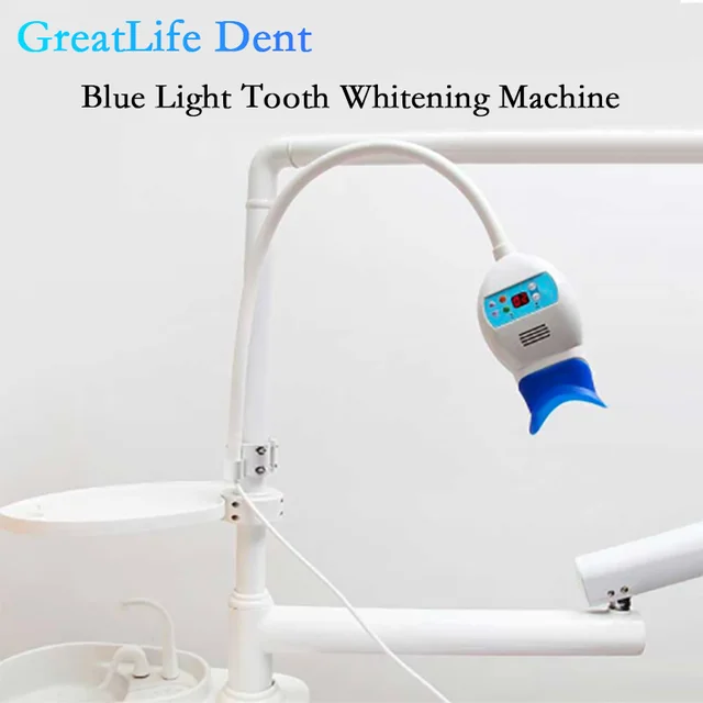GreatLife Dental Tooth Whitening Machine 8LEDS Dental Cold Light Lamp With Double goggles & LED Display Screen Bleaching Light