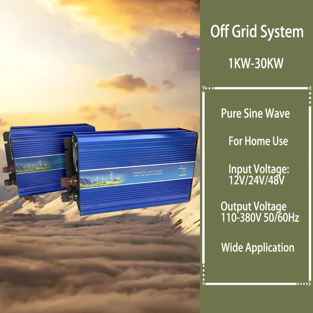 

15KW 8KW 6KW Pure Sine Wave DC Iutput Off Grid Inverter 48V to 110V 120V 220V 230V 240V AC Output Solar Wind Inverter Converter