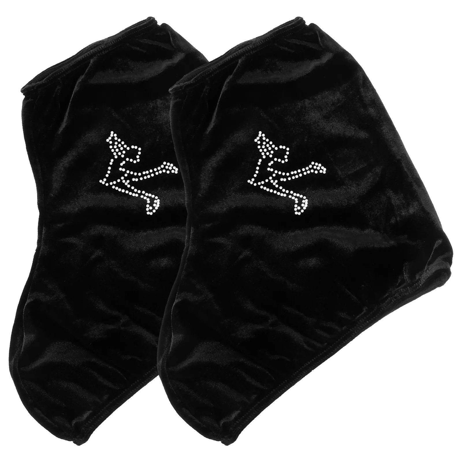 Black Elastic Skating Shoe Covers Durable Polyester Boot Covers For Roller Hockey Skate Shoes Velvet Team Sports Accessories