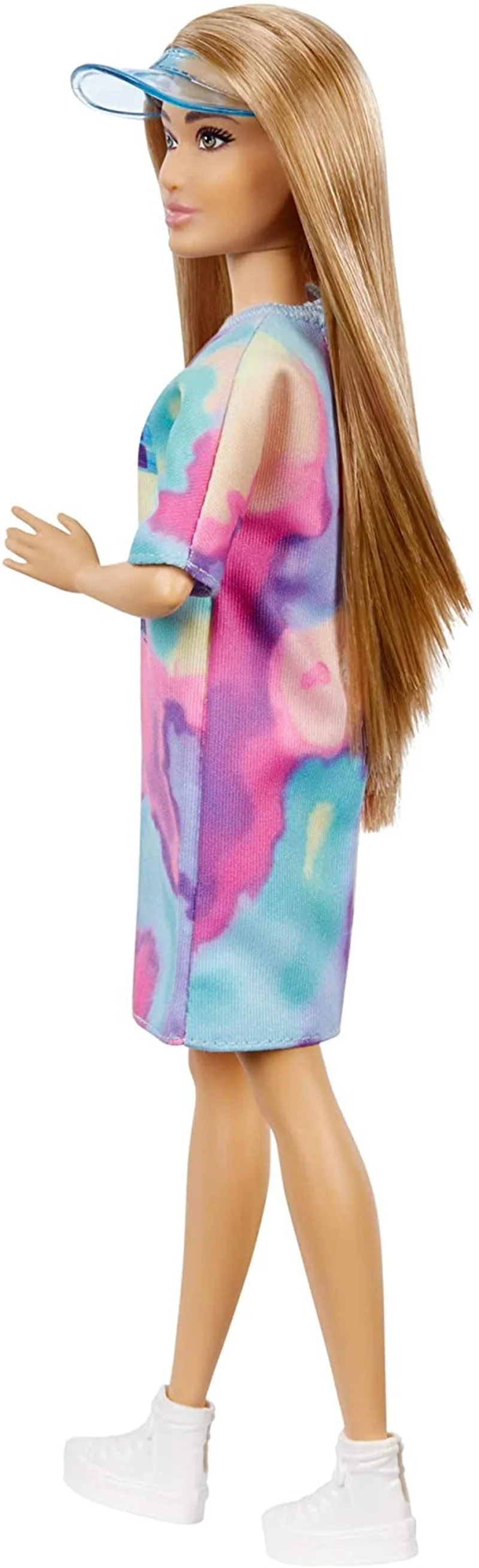 Boneca Barbie Fashionistas Menina Com Cabelo Castanho Claro - Roupa Fashion  Vestido Tie-dye Sapatos Brancos E Acessório Viseira - Número 159 - Mattel  Brinquedos no Shoptime