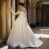 Customized Off-Shoulder With Beads Wedding Gowns A-Line Backless Lace Up Bridal Gown robe de mariée 1