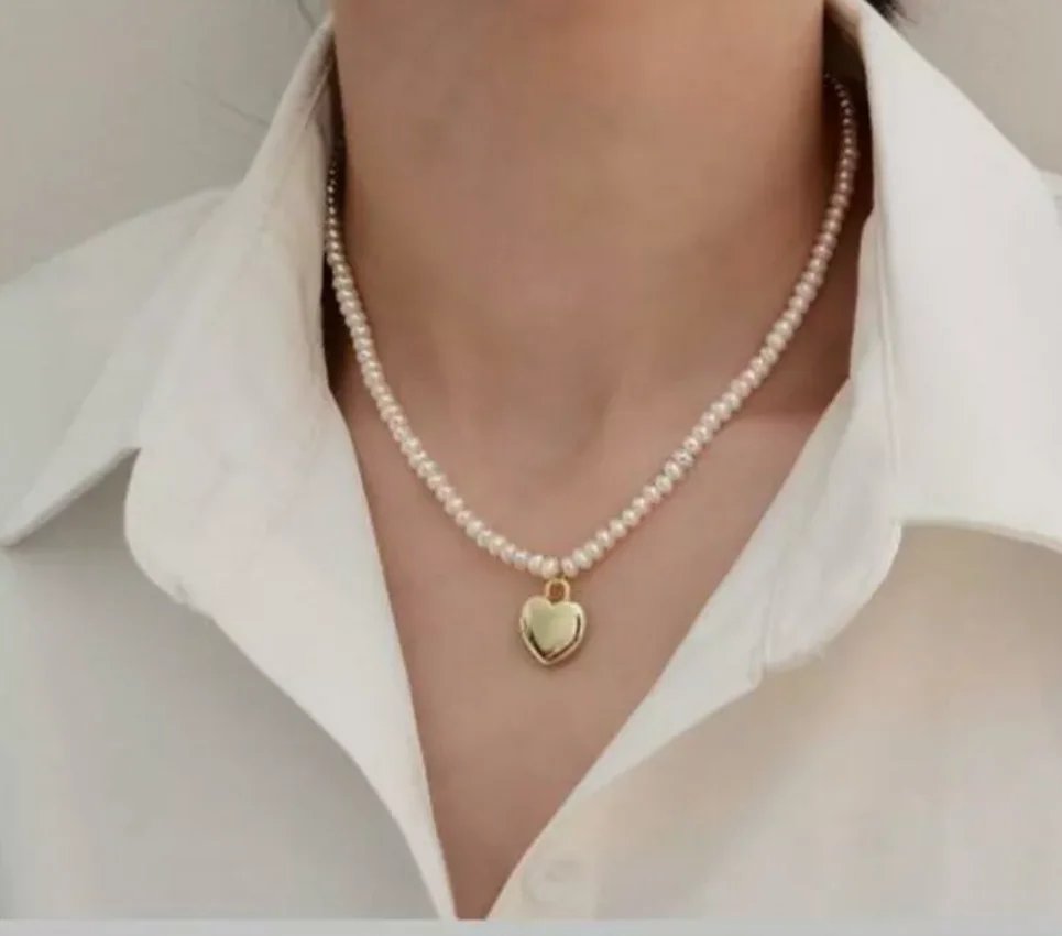 

18 inch AAA+4-4.5mm mm South China Sea natural white pearl pendant necklace with 14K gold buckle 4.5-5mm, 5-5.5mm