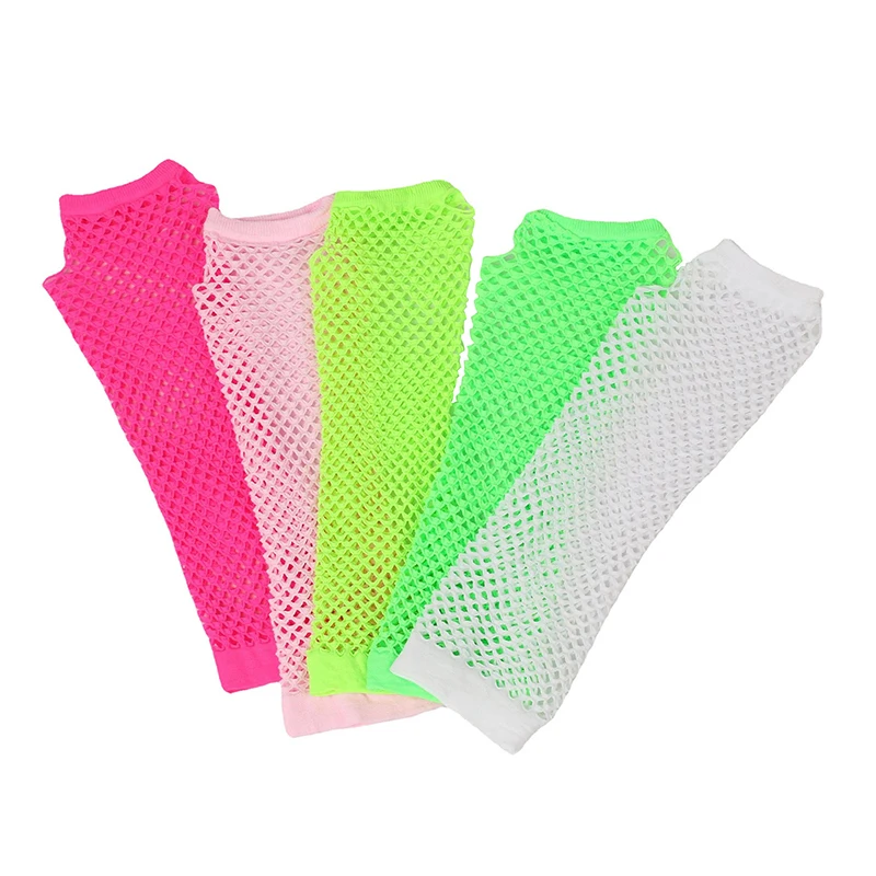 Gants de pêche femme filet noir sans doigts style punk pour soirées pêche et événements nautiques