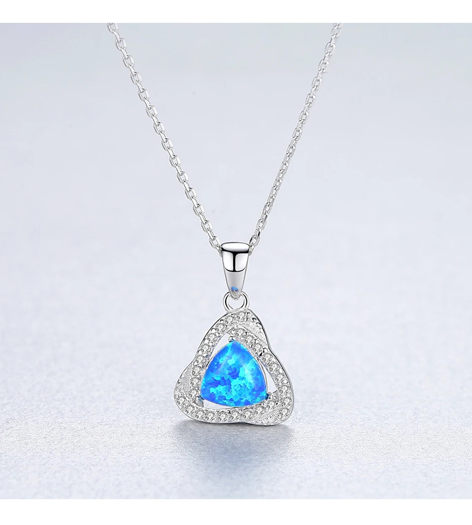 Collana con ciondolo in argento con opale di fuoco grande creativo di alta qualità per le donne da sposa di lusso_voghion.com