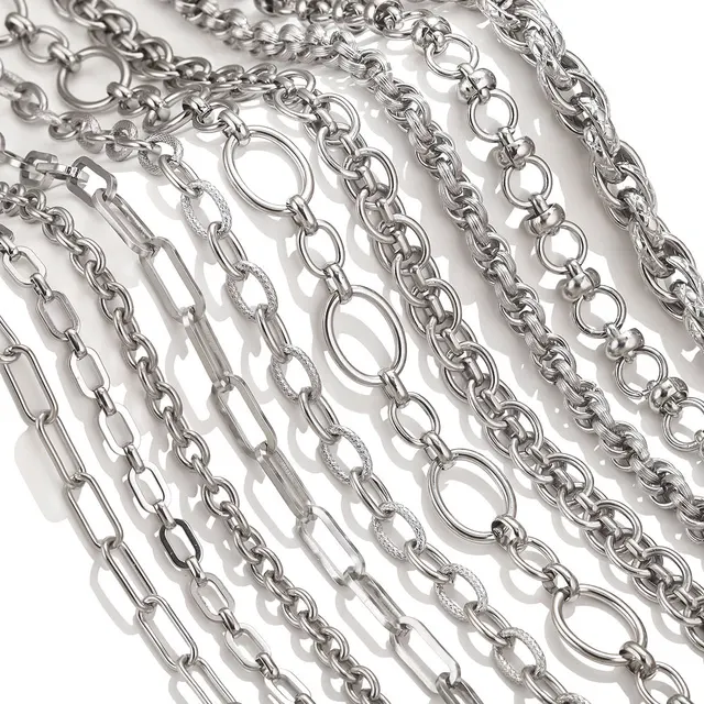 Catena A Maglie Perlin 3 Metri - Argento, 4mm, Per Gioielli Fai Da Te, Collane E Bracciali - Foto 3