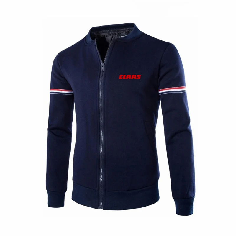 2023 new men's CLAAS printing comfortable and fashionable round neck Joker Harajuku hip-hop leisure zipper flying jacket coat