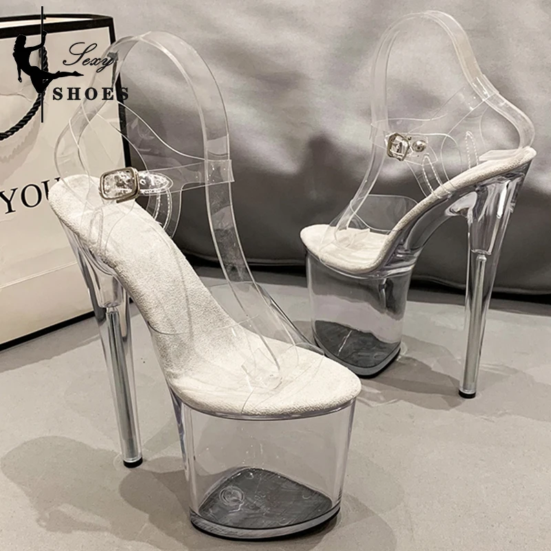 Platform sandals Girl shoes 20CM crystal Summer high heels ladies shoes on sale Pole Dance Pumps sandalias de mujer verano