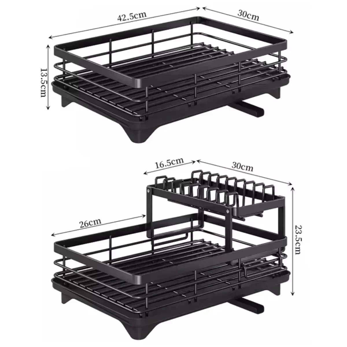 Kitchen Storage Rack Dish Drying Rack Adjustable Stainless Steel For Kitchen