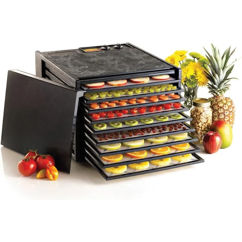 Electric Food Dehydrator Machine with 26-Hour Timer, Automatic Shut Off and Temperature Control, 600-Watt, 9 Trays,