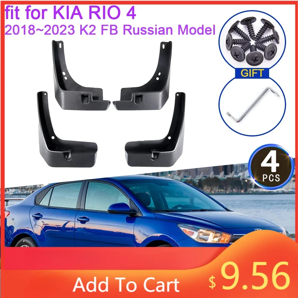 Garde-boue (bavettes) Pour KIA Rio 4 (2018-2023) – Lot De 4 Pièces En ABS, Protection Anti-poussière Et Graviers