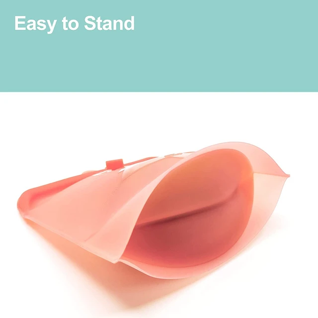 Pulisi silicone sac alimentaire Reusable 1500ml 1000ml 500ml leakproof containers sac de rangement alimentaire freezer sac de rangement Snack 6
