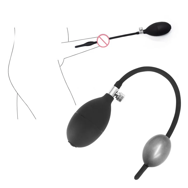 Penis Sex Toys Male Inflated Urethral Plug Penis Stimulator Catheter Play Silicone Urethral Sounding Rod Dick Dilation for Men Adult