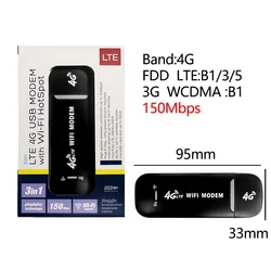 Portable 4G LTE Wireless Hotspot Router with SIM Card Slot and 2100mAh Battery (Wifi Router D)