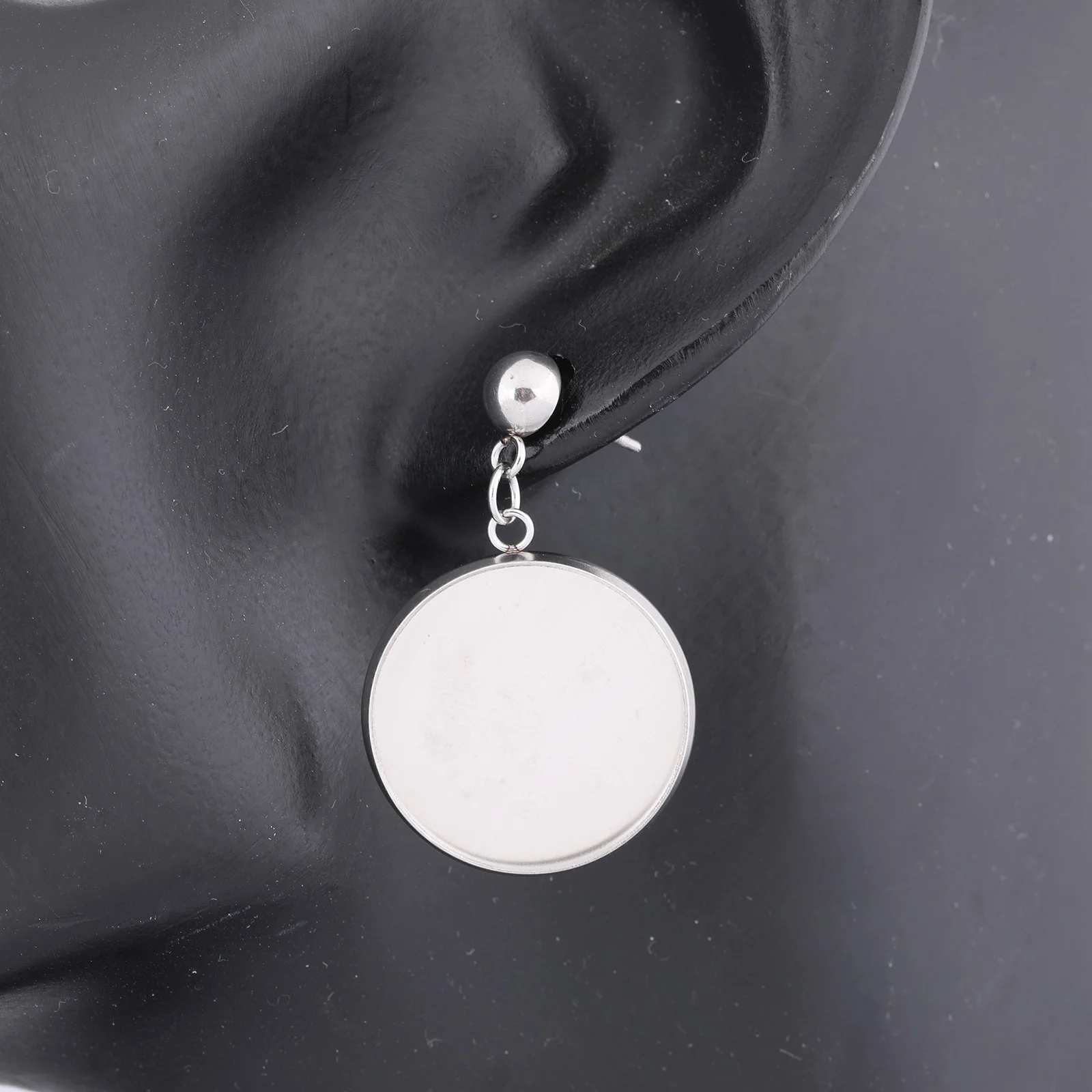 10pcs 스테인레스 스틸 맞는 20mm 카보 숑 귀걸이 기본 공백 Diy 포스트 귀걸이 결과 보석 만들기 용품
