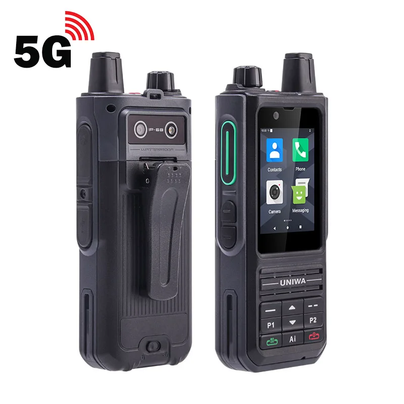 UNIWA NR120 5G PoC Radio Walkie Talkie Zello 2.4 Inch IPS Touch Screen 3GB 32GB IP68 Waterproof Android 13 5000mAh PTT SOS OTG