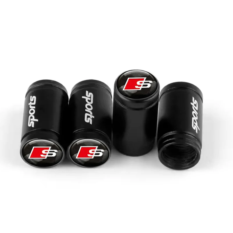 Elegant Metal Car Tire Valve Stem Caps - Set of 4