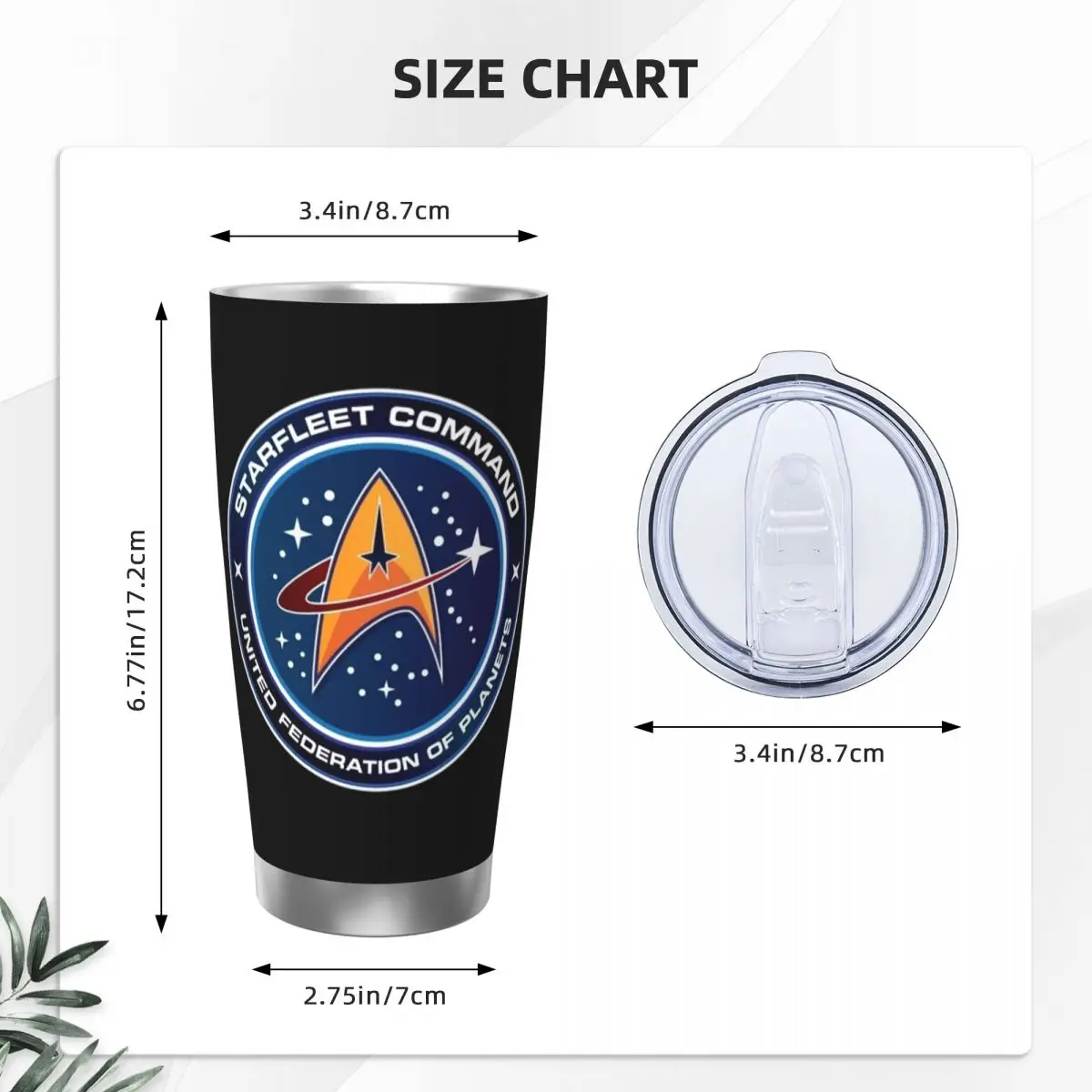 Star Trek Stainless Steel Vacuum Insulated Tumbler with Straw, 20oz