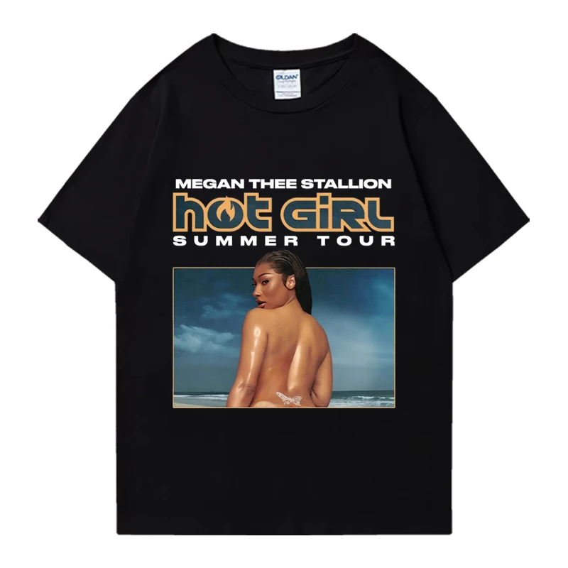 

Megan Thee Stallion Hot Girl Summer Tour 2024 T Shirt Men Women vintage Hip Hop short sleeve T-shirts Unisex 100% Cotton Tops