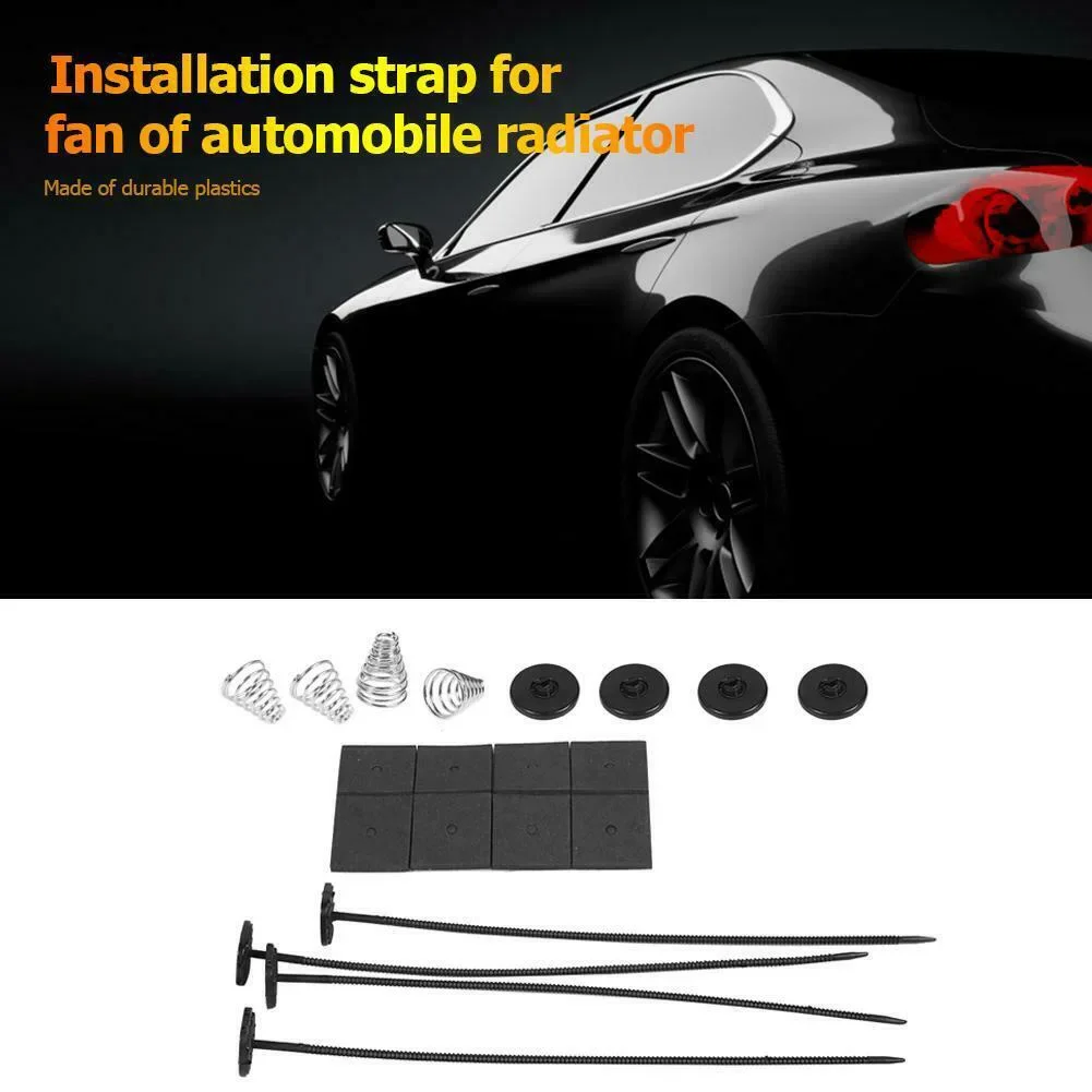 Fan Mounting Kit Electric Radiator Car 20pcs/Set Accessories Ties Straps Cushion Pads Parts Plastic Professional