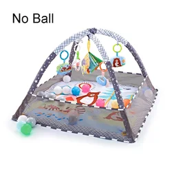 Infant Educational Play Mat with Activity Gym and Sensory Toys (Grey)