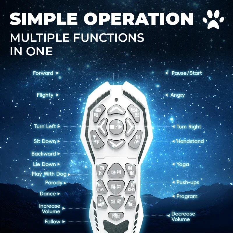 Walking Robot Dog Electronic Stunt Dancing RC Robot Dog Toy Program Intelligent Touch Remote Control Electric Puppy Toy for Kid