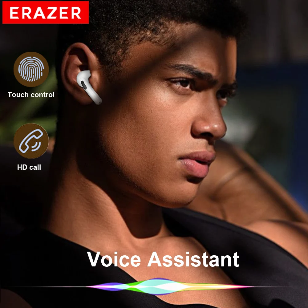 ERAZER Airs Pro Wireless Bluetooth Earphones with Touch Controls and ANC Noise Cancellation