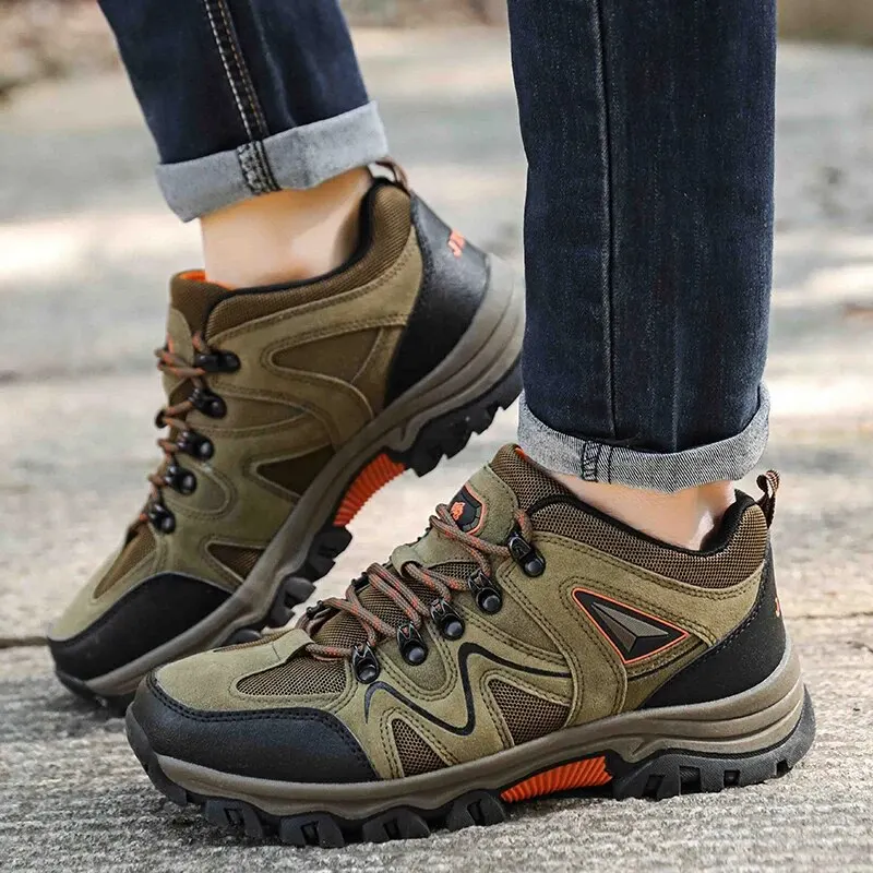 High Quality Hiking Shoes Durable Outdoor Sport Shoes For Men Lace-Up Climbing Boots Hunting Sneakers Rubber Boots