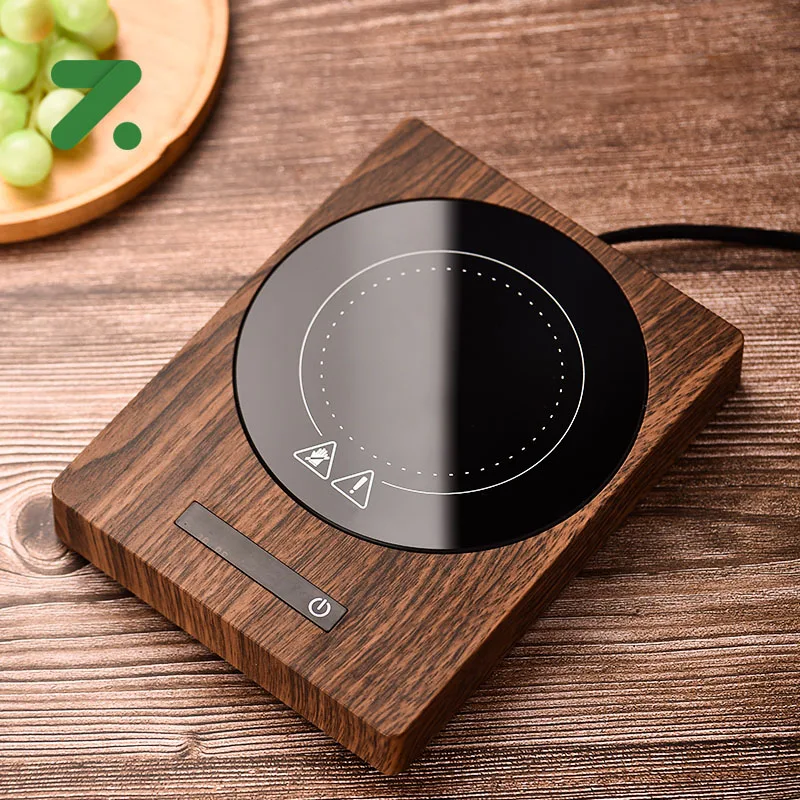 Heating Coaster Coffee Heater 200W Cup Heater Mug Warmer 100&deg;C Hot Tea Maker Mini Induction Cooker 5 Gear Warmer Coaster Heating Pad Electric Hot Plate 220V