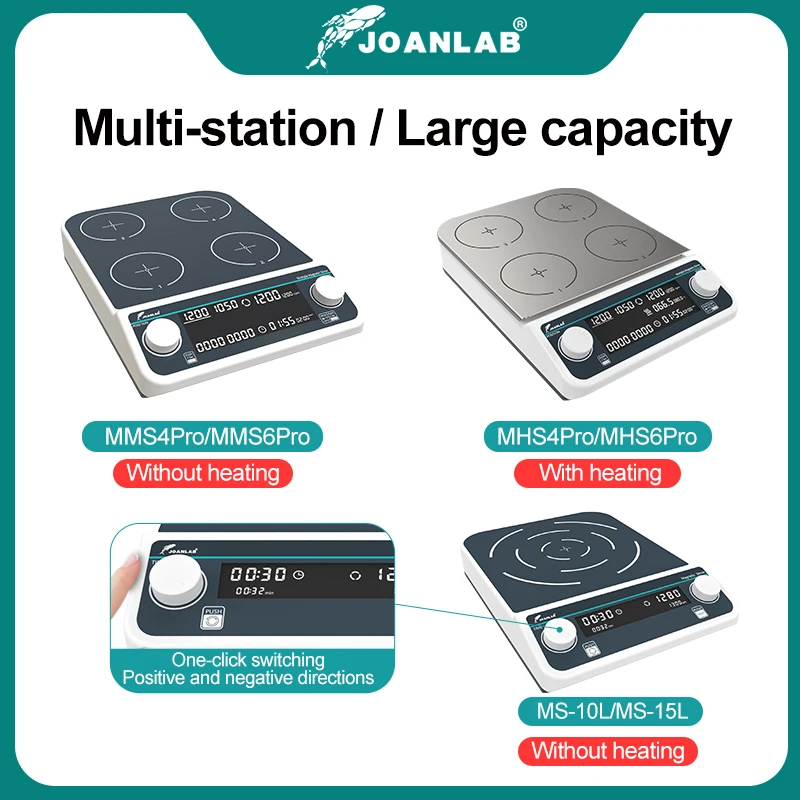 Magnetic Stirrer Hot Plate Digital Display Laboratory Stirrer Magnetic Mixer Heating Four-station Six-Position magnetic stirrer