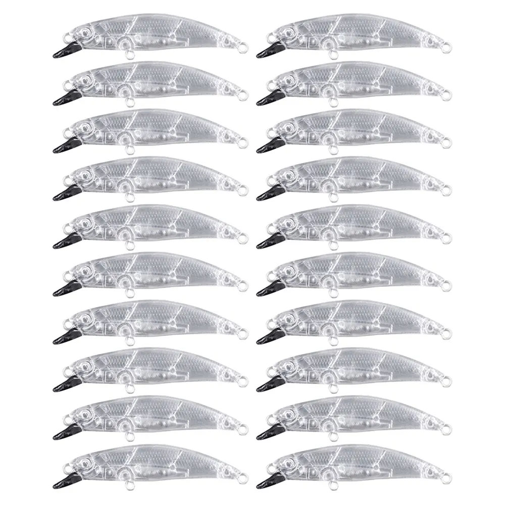 10pcs/7CM Blank Lure Unpainted Bait Body Fishing Bait Crankbait wobbler Artificial Plastic Hard DIY Tackle