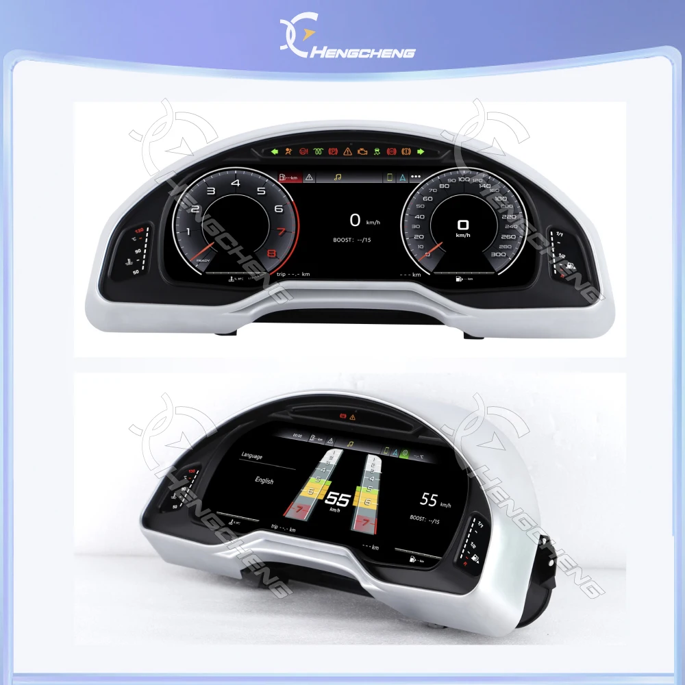 Para Audi Q7 2008-2015, Panel de Instrumentos Digital de 12.3'', Pantalla LCD, Panel Digital, Cabina Virtual, Carplay Inalámbrico para Auto 6