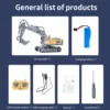 RC Excavator 1/20 2.4GHz 11CH RC Construction Truck Engineering Vehicles Educational Toys for Kids with Light Music 4
