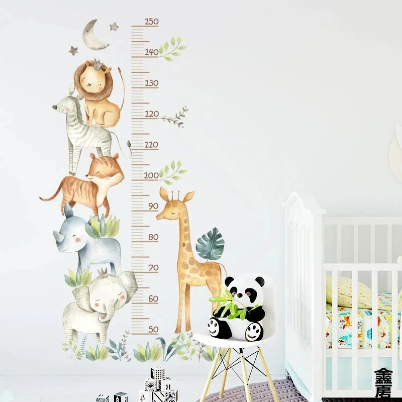 Cartoon Animal Height Ruler Stickers 3