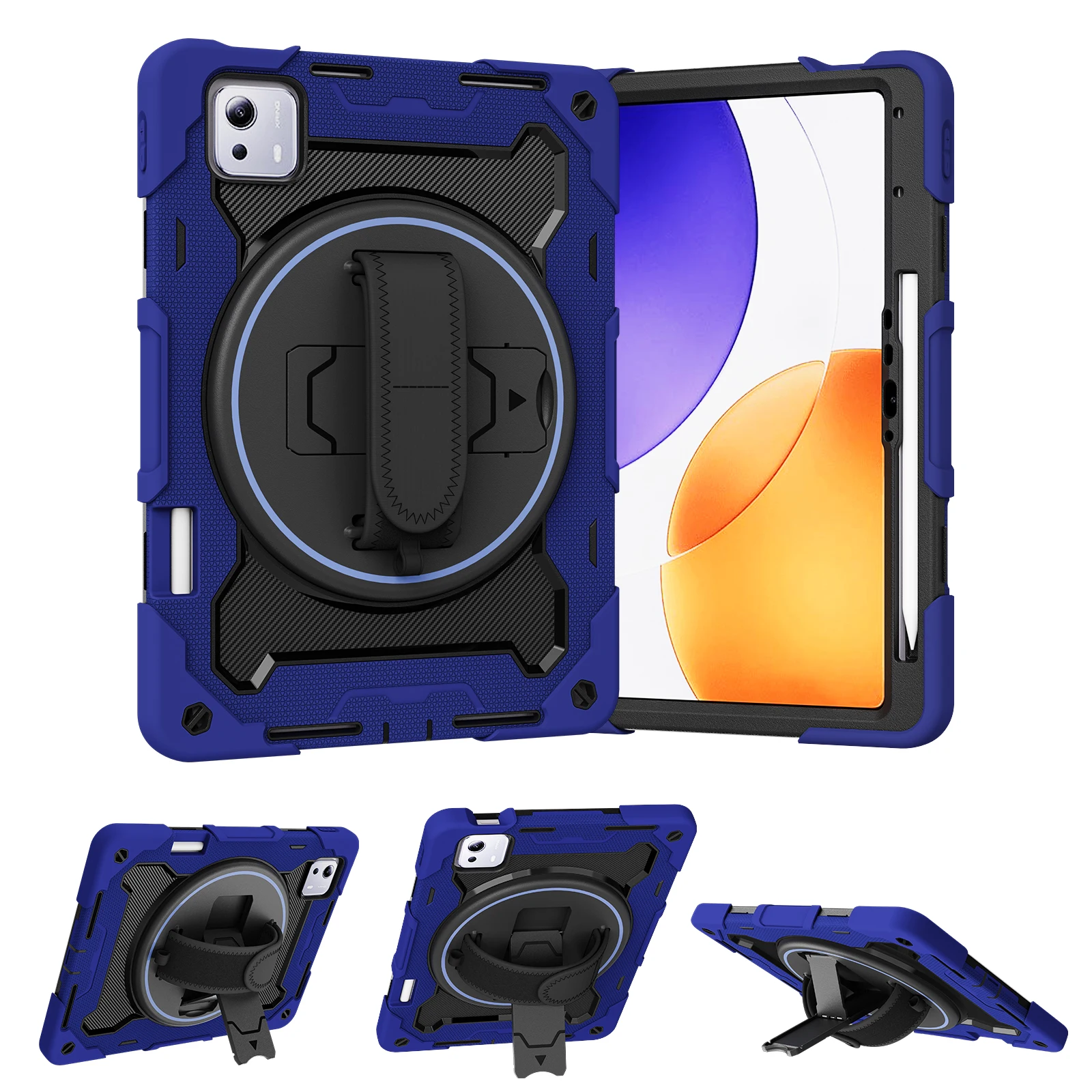 Durable 360° Rotating Kids Safe Rugged Stand Case - Shockproof Silicone Armor Cover